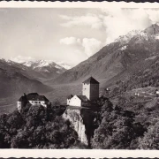 AK Dorf Tirol, Schloss Tirol, Castel Tirolo, gelaufen 1959