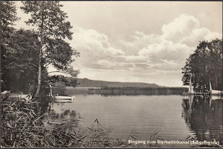 AK Eingang zum Werbellinkanal, gelaufen 1968