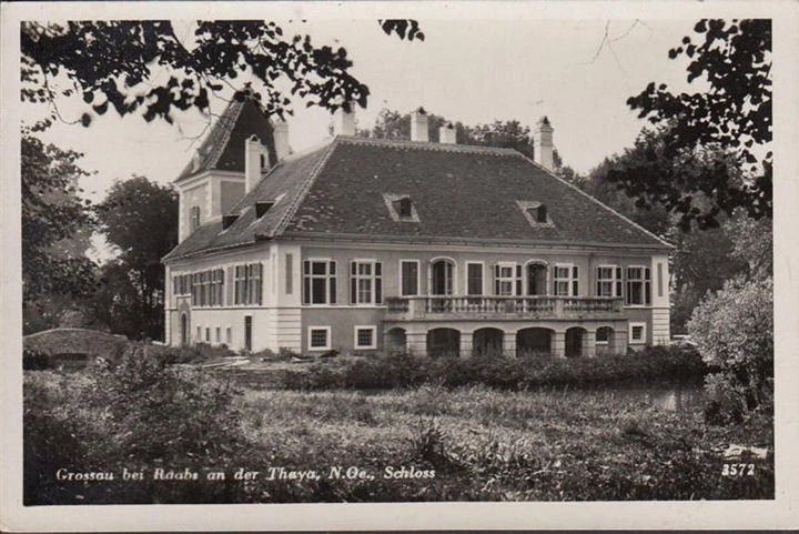 AK Grossau bei Raabs, Schloss, gelaufen 192?