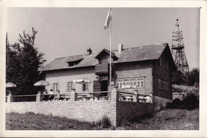 AK Stössing, Hergerberghütte, Terrasse, Ortsgruppe St. Pölten, ungelaufen