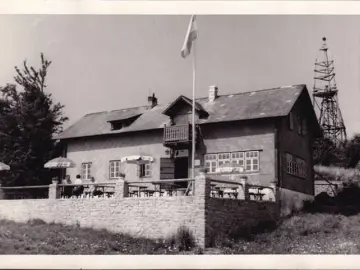 AK Stössing, Hergerberghütte, Terrasse, Ortsgruppe St. Pölten, ungelaufen