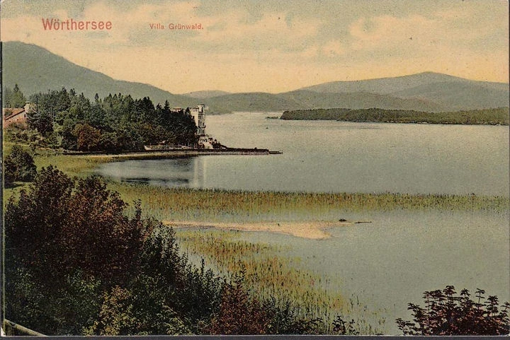 AK Wörthersee, Villa Grünwald, gelaufen 1910