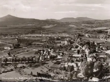 AK Oberpleis, Fliegeraufnahme, Stadtansicht, gelaufen