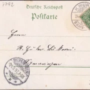 AK Gruss aus Beuron, Schloss Bronnen, Klosterpforte, Kirche, Bahnpost, gelaufen 1897