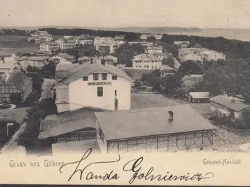 AK Gruss aus Göhren, Hotel Seeschloss, Stadtansicht, gelaufen 19??