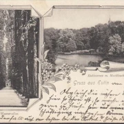 AK Gruss aus Eutin, Wasserallee, Eutinersee mit Stadtbucht, gelaufen 1900