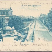 AK Gruss aus Hannover, Georgstraße, gelaufen 1900