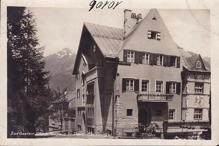 AK Bad Gastein, Kurhaus Dr. Thaler, ungelaufen- datiert 1937