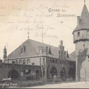 AK Gruss aus Hannover, Döhrener Turm, Bahnpost, gelaufen 1900