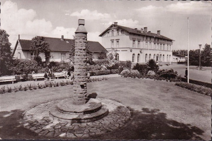 AK Werl, Bahnhof, gelaufen 1964