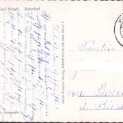 AK Werl, Bahnhof, gelaufen 1964