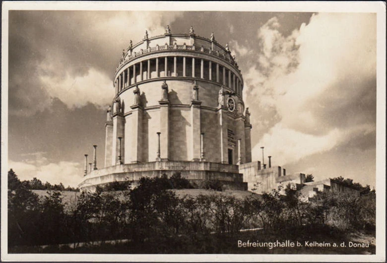 AK Kehlheim, Befreiungshalle mit HK, gelaufen 1937