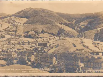 AK Kapfenberg, Arbeiter Kolonien der Gußstahlfabrik, Militärzensur, gelaufen