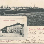 AK Gruss aus Ulrichsberg, Langthalers Gasthaus, Stadtansicht, gelaufen 1901