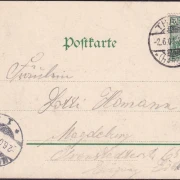 AK Gruss aus dem Bodetal, Hexentanzplatz, gelaufen 1901