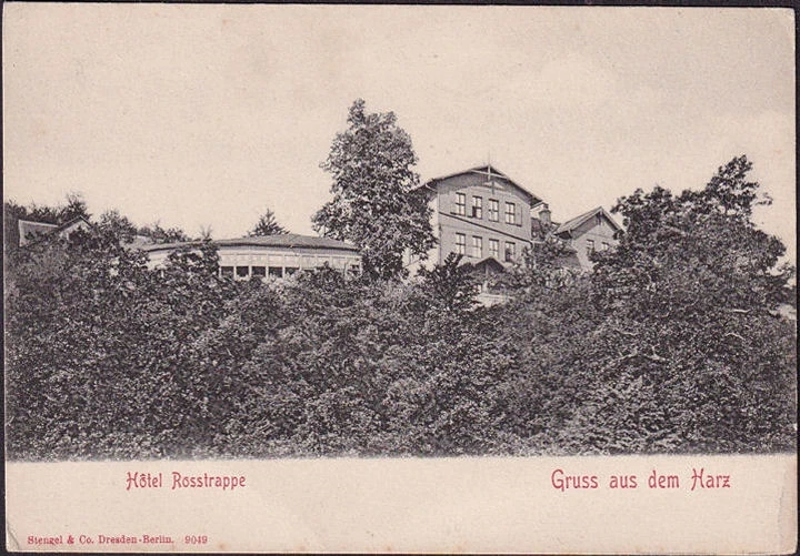 AK Gruss aus dem Harz, Hotel Rosstrappe, ungelaufen