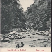 AK Gruss aus dem Harz, Teufelsbrücke, ungelaufen