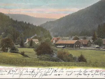 AK Braunlage, Oderhaus Oberförsterei, gelaufen 1907