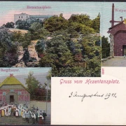 AK Gruss vom Hexentanzplatz, Bergtheater, Walpurgishalle, ungelaufen-datiert 1911