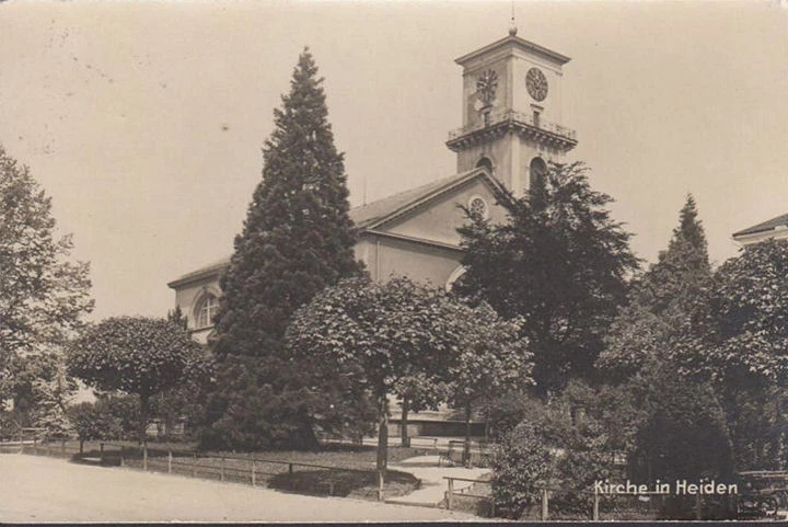 AK Heiden, Kirche, gelaufen 1927