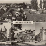 AK Barby, Sparkasse, Berufsschule, Brunnen, gelaufen