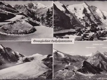 AK Grossglocker, Hochalpenstraße, Terrasse, gelaufen 1958