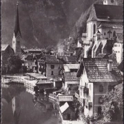 AK Hallstatt, Stadtansicht mit Kirche, ungelaufen