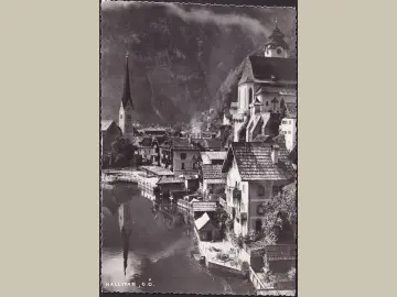 AK Hallstatt, Stadtansicht mit Kirche, ungelaufen