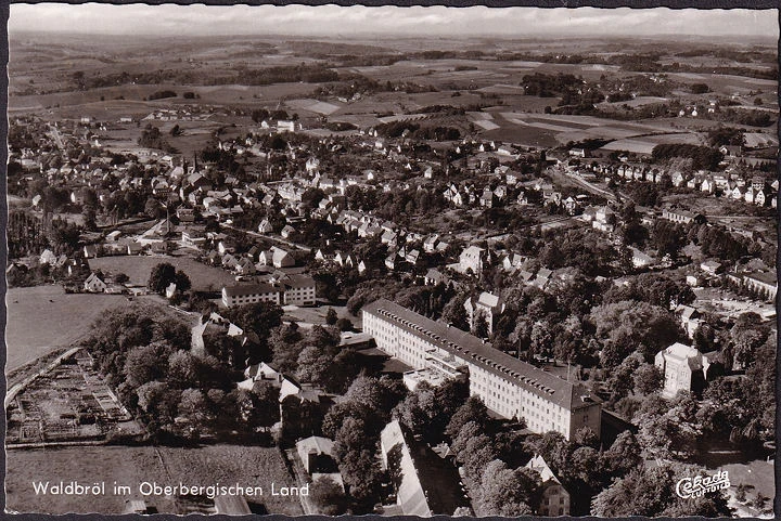 AK Waldbröl, Fliegeraufnahme, Stadtansicht, ungelaufen