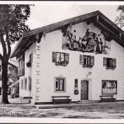 AK Unterwössen, Postamt, gelaufen 1960