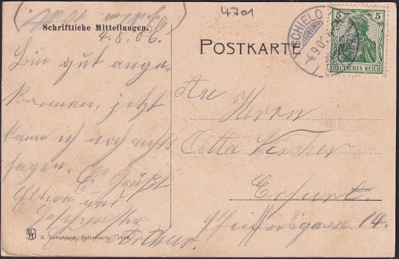 AK Schielo, Lungenheilanstalt, gelaufen 1906