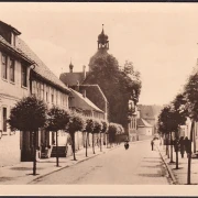 AK Harzgerode, Straßenpartie mit Kirche, ungelaufen- datiert 1954