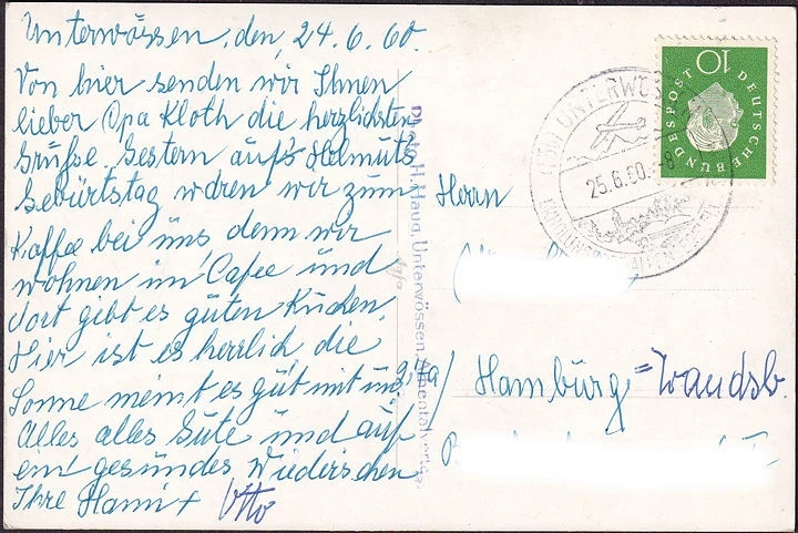 AK Sylt, Hindenburgdamm, Arbeiter Wohlfahrts Heim, Kirche, Dorfpartie, Ferienheim, gelaufen 1958