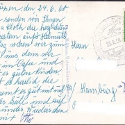 AK Sylt, Hindenburgdamm, Arbeiter Wohlfahrts Heim, Kirche, Dorfpartie, Ferienheim, gelaufen 1958