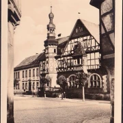 AK Harzgerode, Rathaus, ungelaufen- datiert 1954