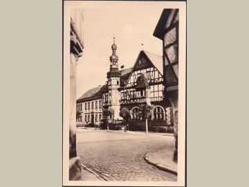 AK Harzgerode, Rathaus, ungelaufen- datiert 1954