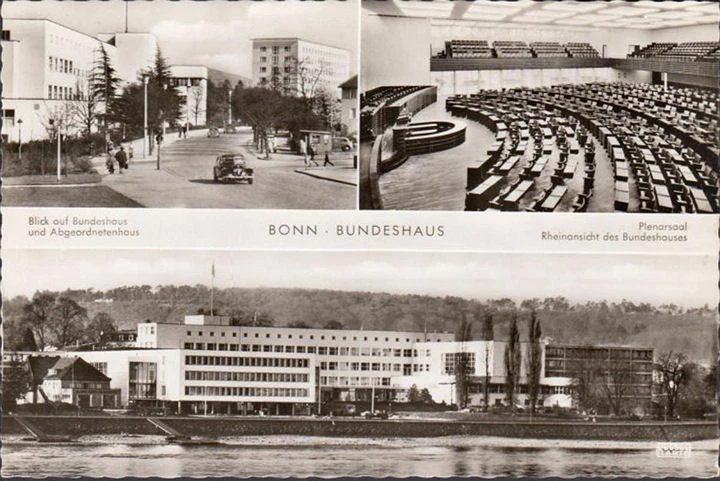 AK Bonn, Bundeshaus, Plenarsaal, Abgeordnetenhaus, ungelaufen