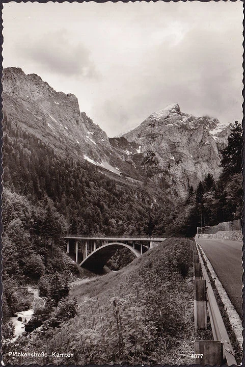 AK Kärnten, Plöckenstraße, Brücke, ungelaufen