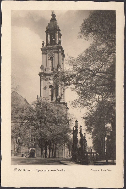 AK Potsdam, Garnisonkirche, Max Baur Karte, ungelaufen