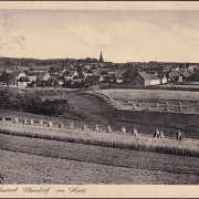 AK Neudorf, Stadtansicht mit Kirche, gelaufen 1941