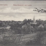 AK Gruss aus Lanke, Stadtansicht mit Kirche, gelaufen 1912