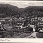 AK Bad Sooden Allendorf, Stadtansicht, Kirche, gelaufen 1954