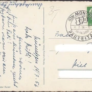 AK München, Haus der Kunst, Stempel des SPD Parteitages, gelaufen 1956