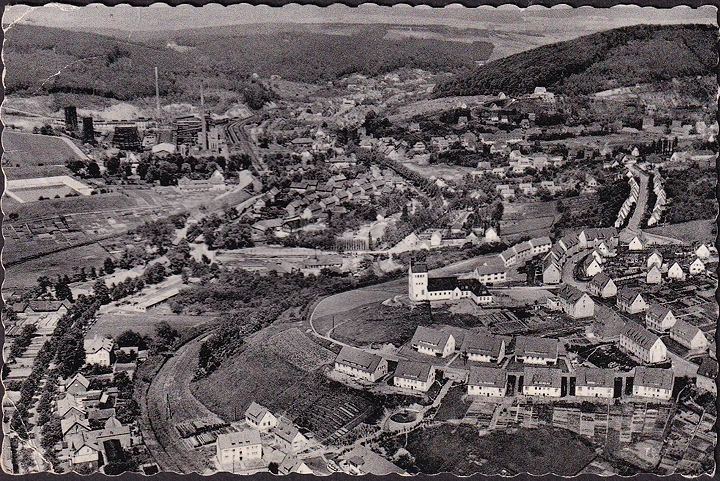 AK Bad Salzuflen, Fliegeraufnahme, gelaufen 1961