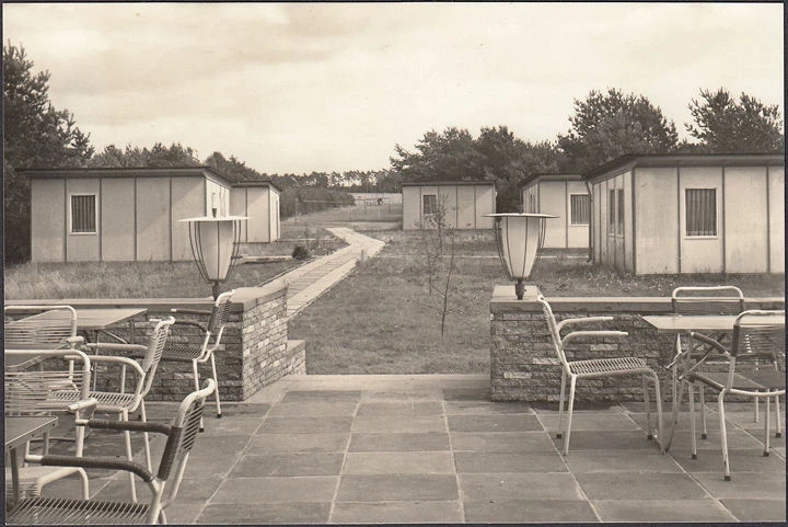 AK Kagar, Feriendorf Erich Weinert, Terrasse, ungelaufen