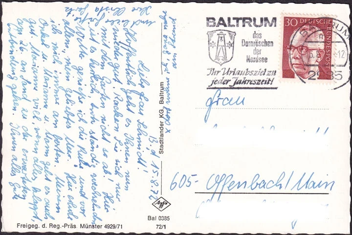 AK Batrum, Fliegeraufnahme, Stadtansicht, gelaufen 1972