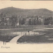 AK Gruss aus Bad Kissingen, Ortsansicht, Park, gelaufen 1909