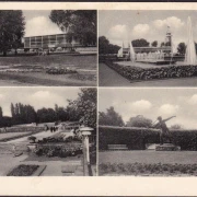 AK Essen, Grugapark,  Statue, Fontaine, gelaufen 195?