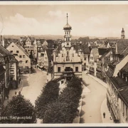 AK Kempten, Rathausplatz, gelaufen 1938