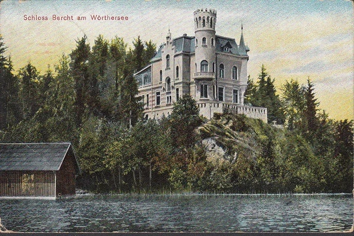 AK Reifnitz, Schloss Bercht, Damenschneiderin Ruprecht, gelaufen 1911